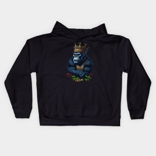 Gorilla king Kids Hoodie